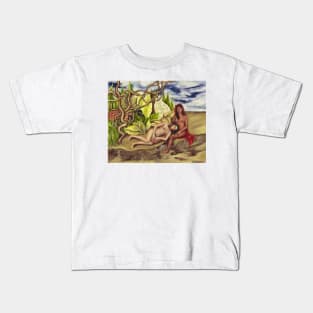 Two Nudes in a Forest by Frida Kahlo Kids T-Shirt